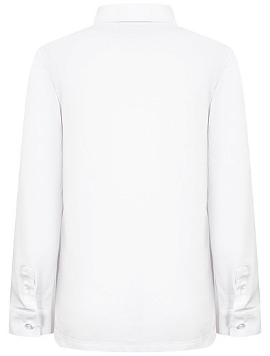 Белая рубашка с вышивкой на кармане Aletta - 1014519181265 - Фото 2