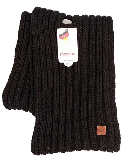 Чёрный шерстяной шарф Maximo - 1224528180214 - Фото 1