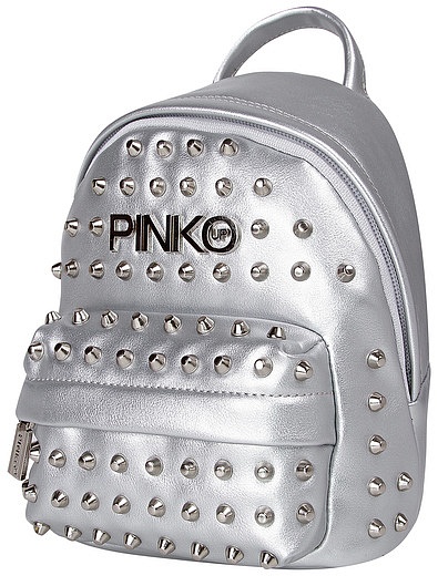 Серебристый рюкзак с шипами Pinko - 1504508170061 - Фото 3