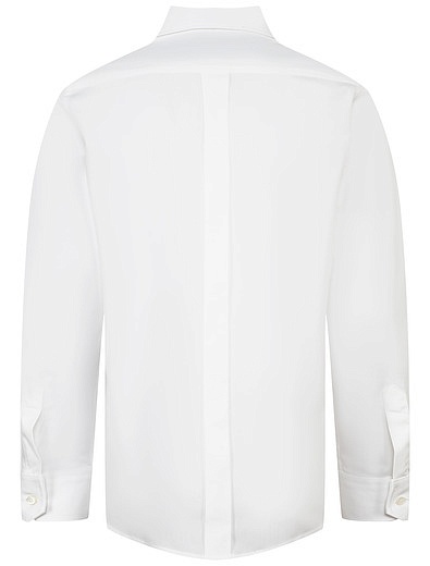 Белая рубашка с фирменным патчем Dolce & Gabbana - 1014519372625 - Фото 2