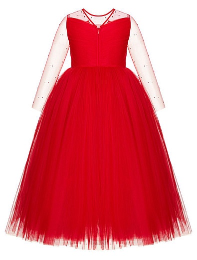 Красное платье из фатина с декором SASHA KIM - 1054609282236 - Фото 9